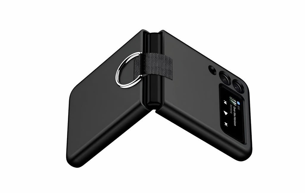 Handyhülle Samsung Galaxy Z Flip 3 mit Ring – Schwarz PC