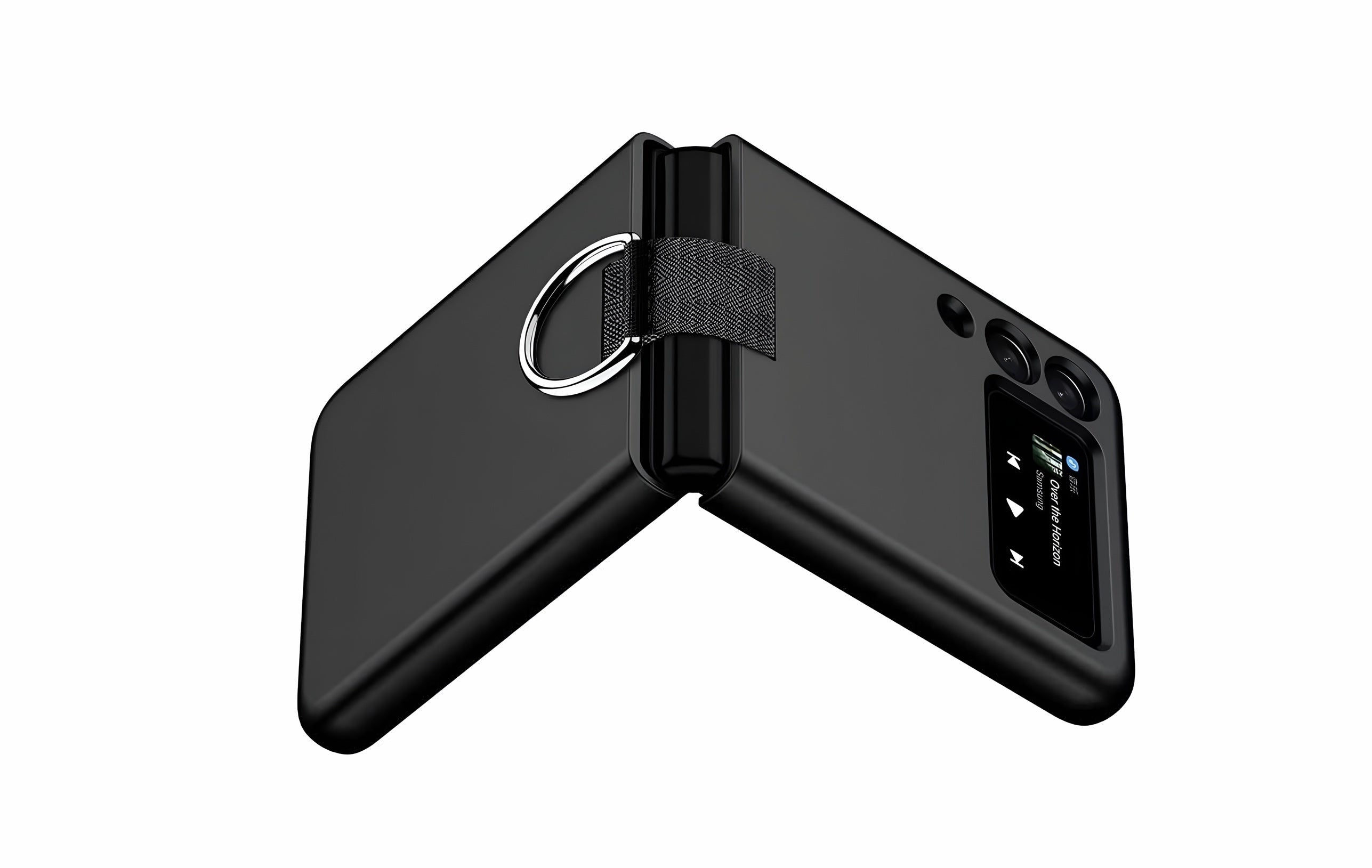 Handyhülle Samsung Galaxy Z Flip 3 mit Ring – Schwarz PC