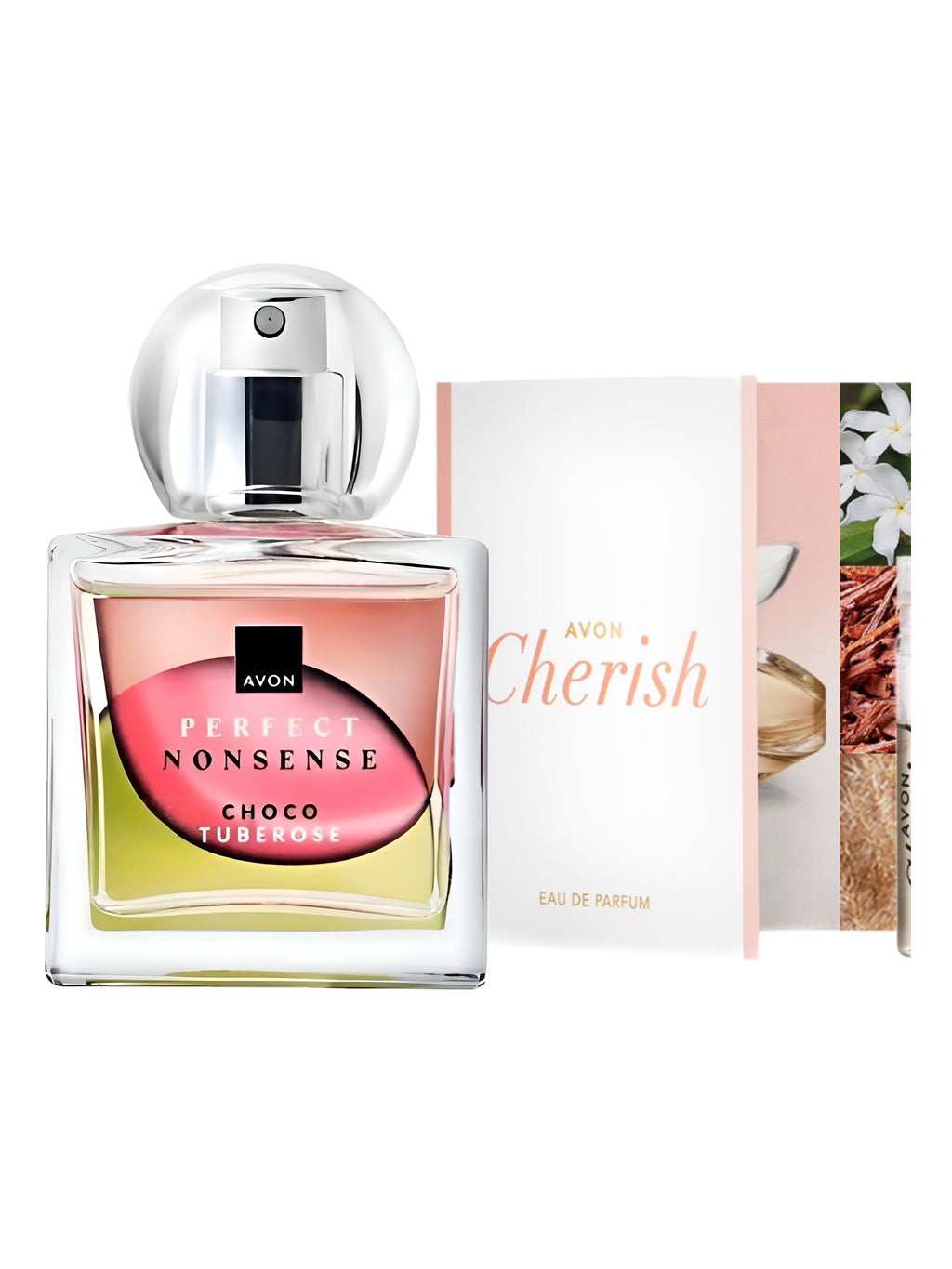 Avon Perfect Nonsense Choco Tuberose EdP 50 ml Set mit Duschgel