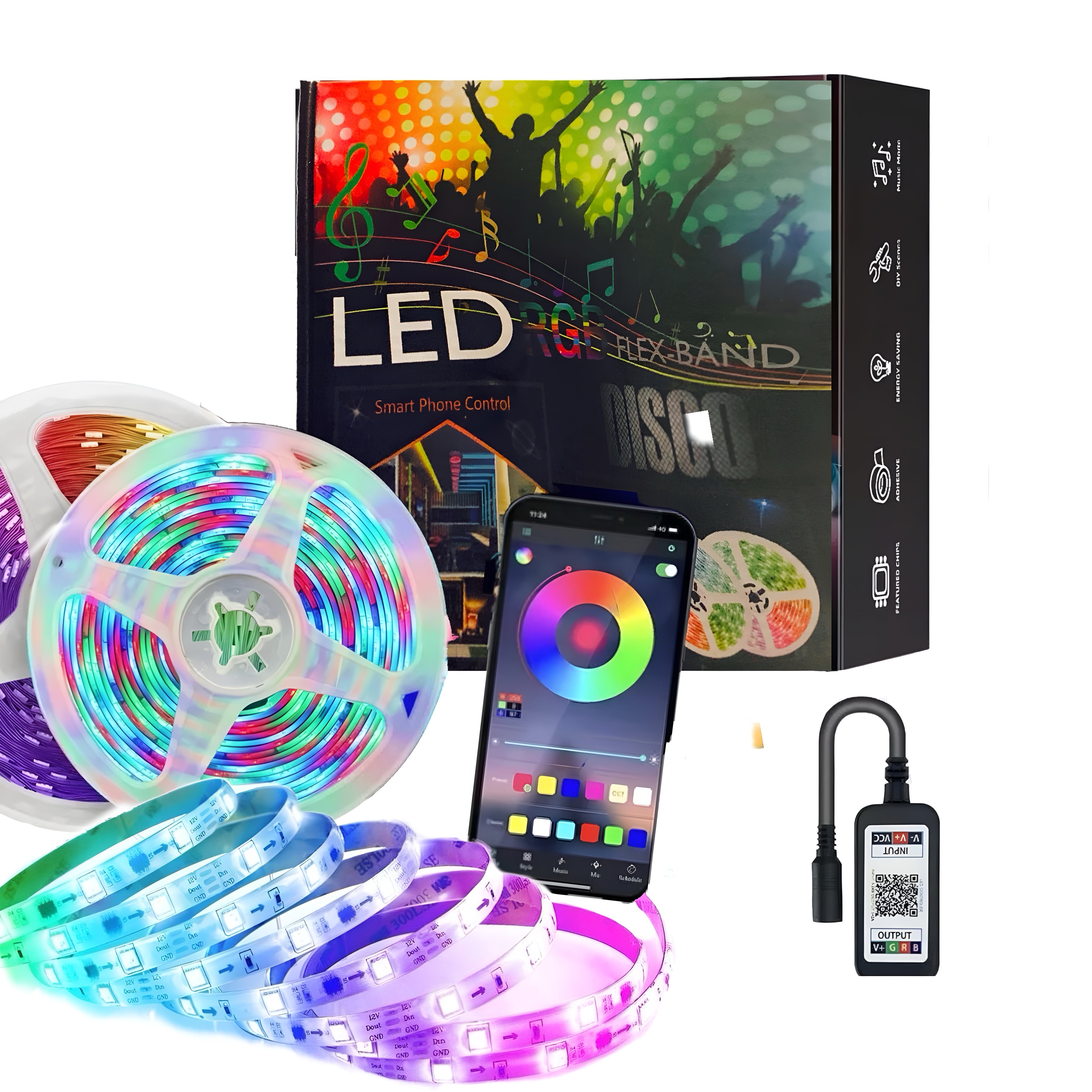 LED Band RGB dimmbar 10 m – Lichtkette mit Fernbedienung