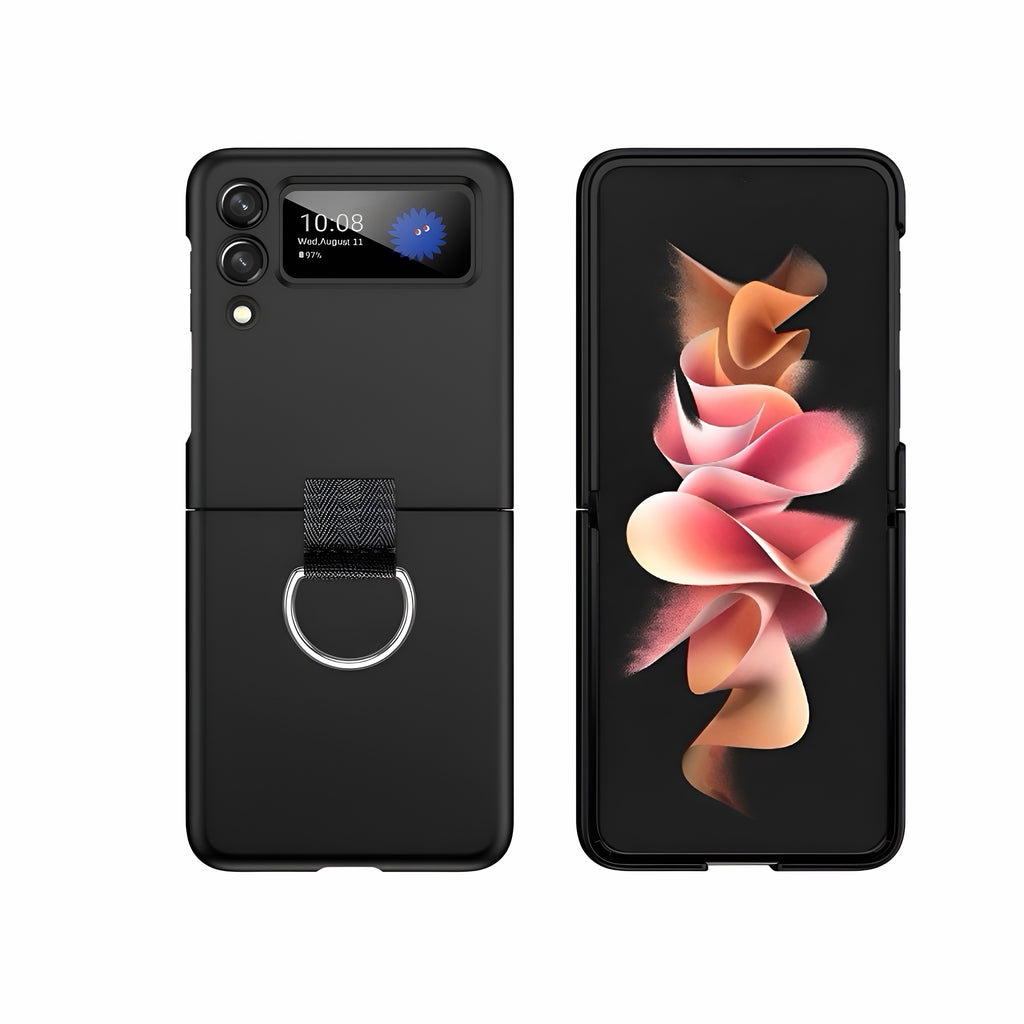 Handyhülle Samsung Galaxy Z Flip 3 mit Ring – Schwarz PC