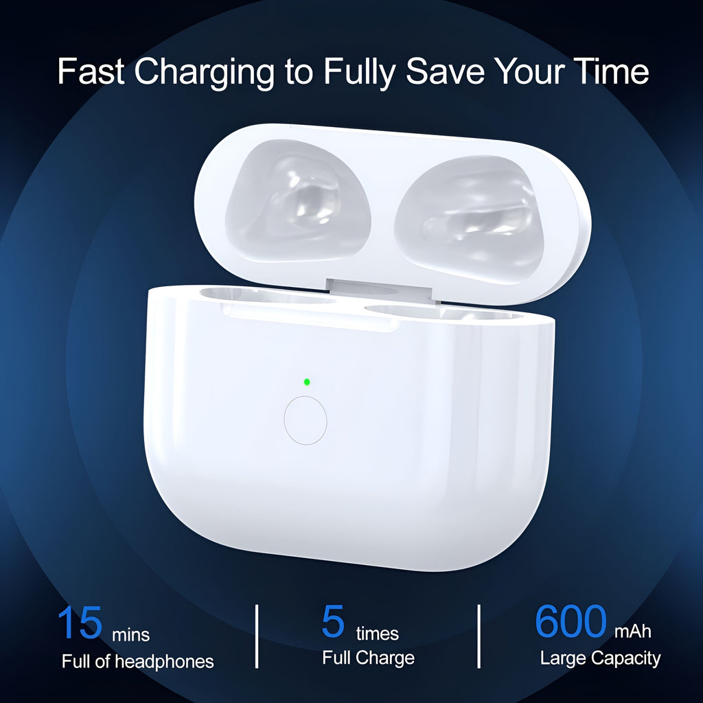 Ladecase für AirPods 3. Generation – Wireless Charging Case mit Transparente Schutzhülle
