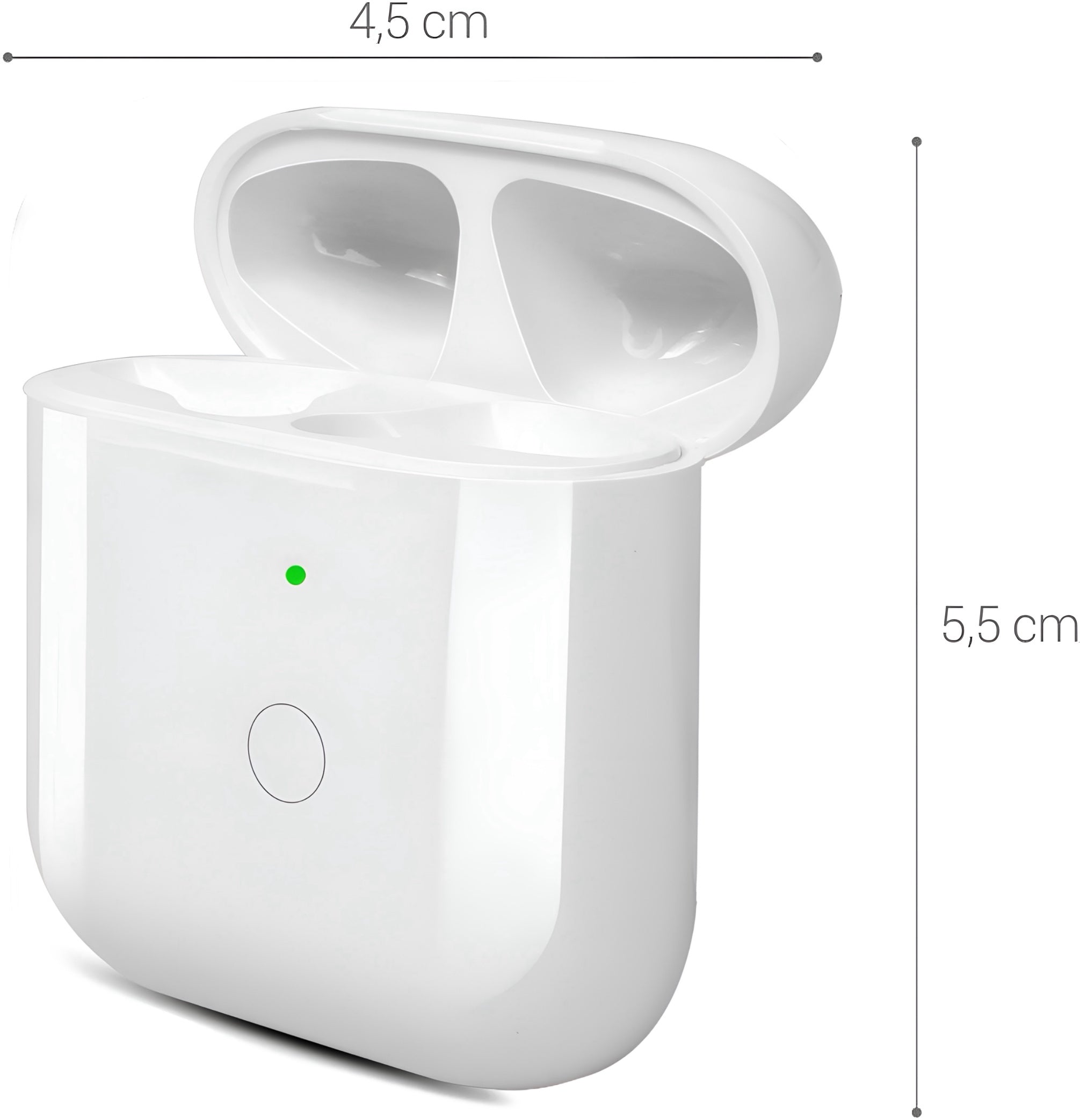Ladecase für AirPods 1 & 2 – 700 mAh Wireless Charging Case