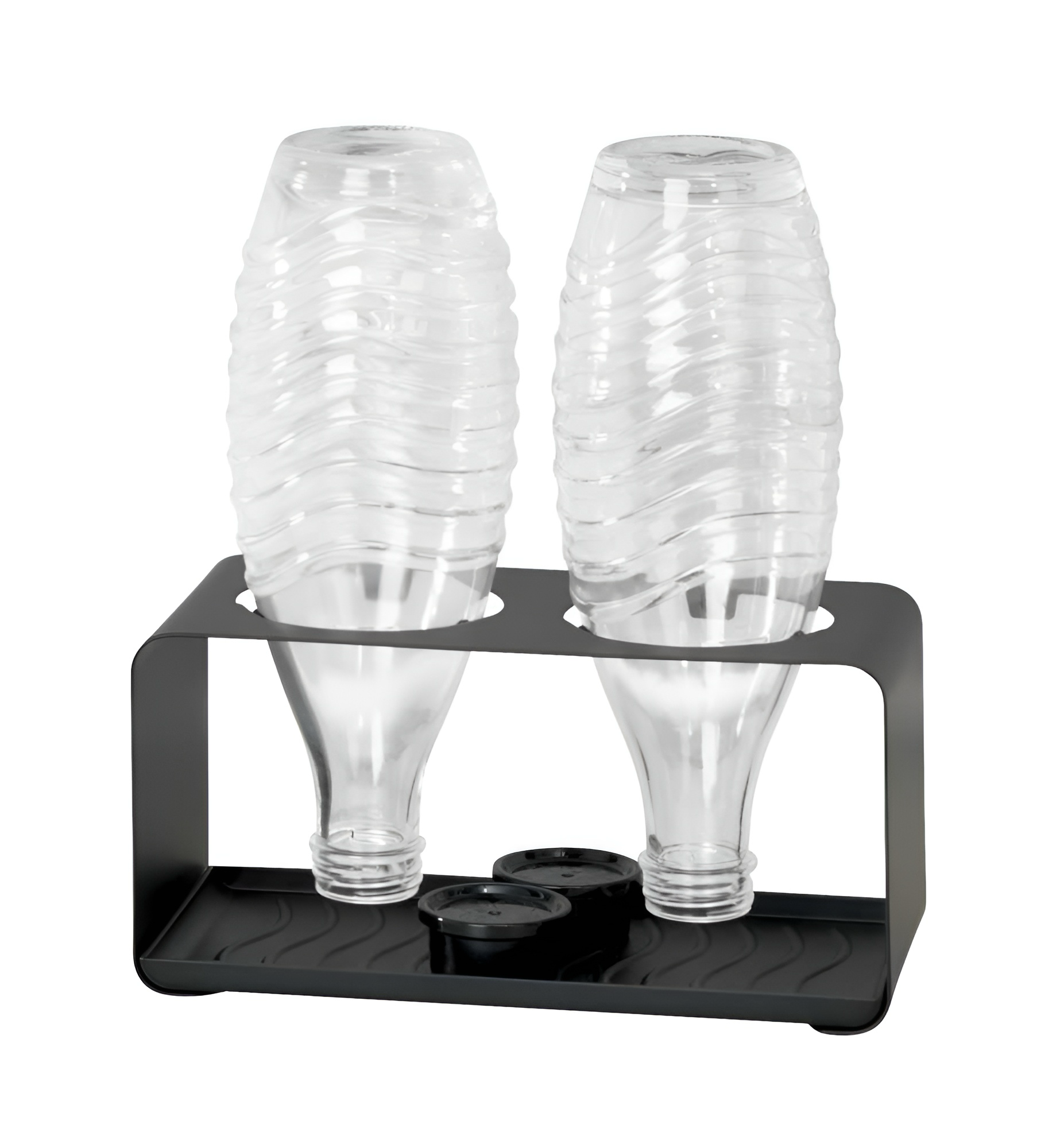 SodaStream Wassersprudler Crystal 3.0, 2x Pepsi Sirup 5x Glaskaraffen, Flaschenhalter Schwarz, Flaschenbürste