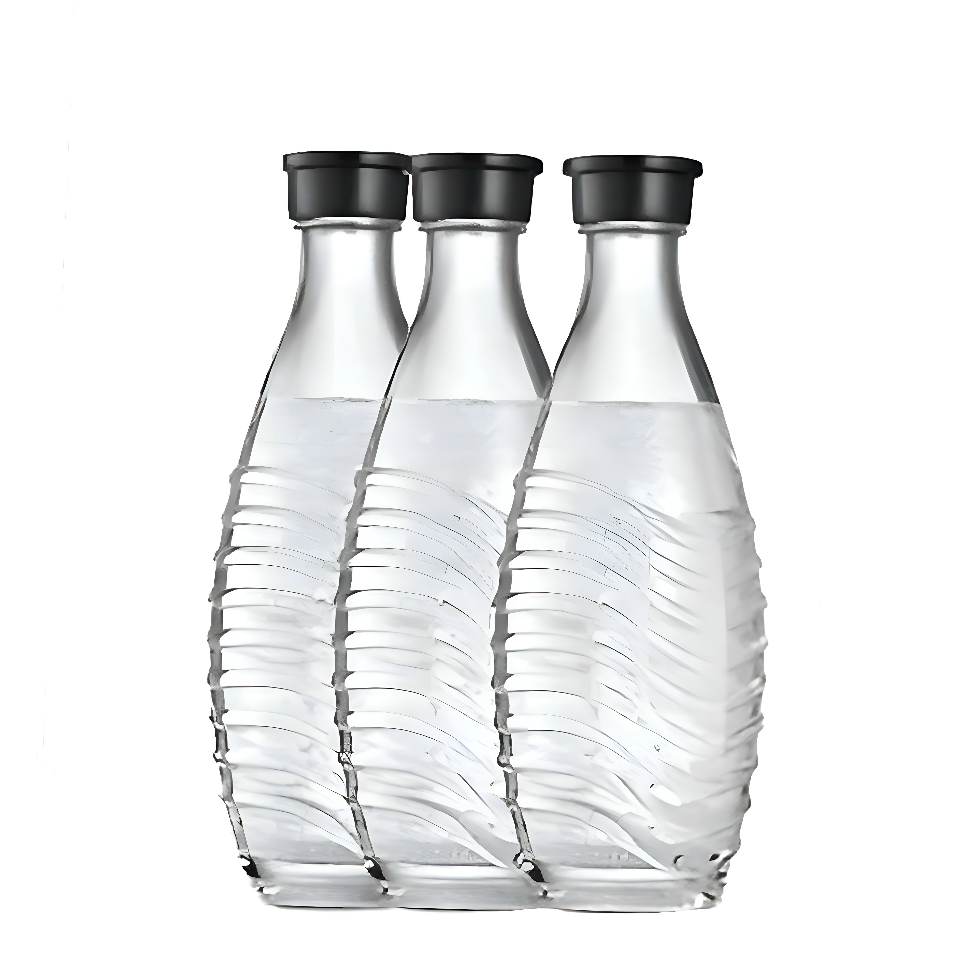 SodaStream Wassersprudler Crystal 3.0, 2x Pepsi Sirup 5x Glaskaraffen, Flaschenhalter Schwarz, Flaschenbürste