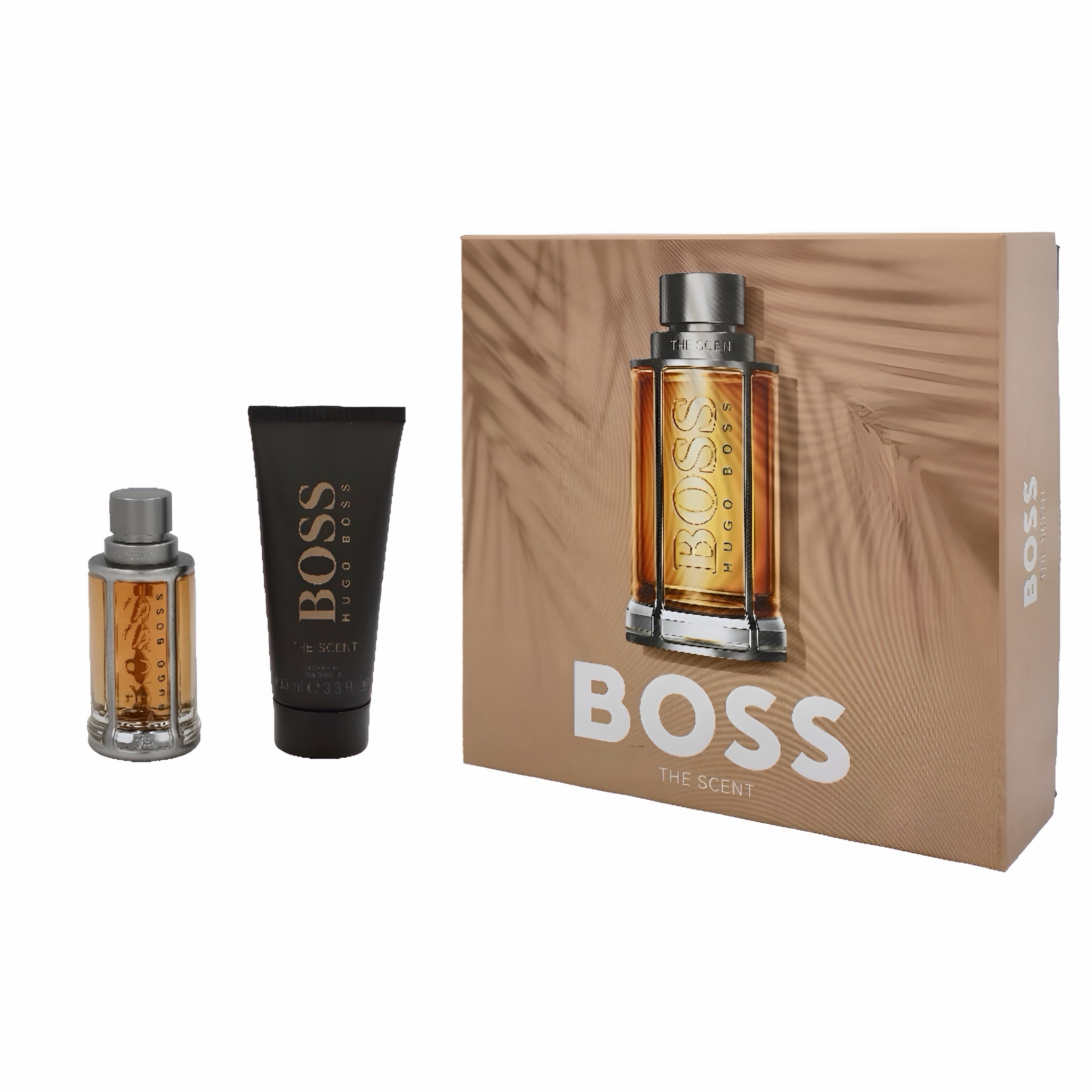 HUGO BOSS The Scent Geschenkset Herren – EdT 50 ml + Duschgel + Kulturbeutel