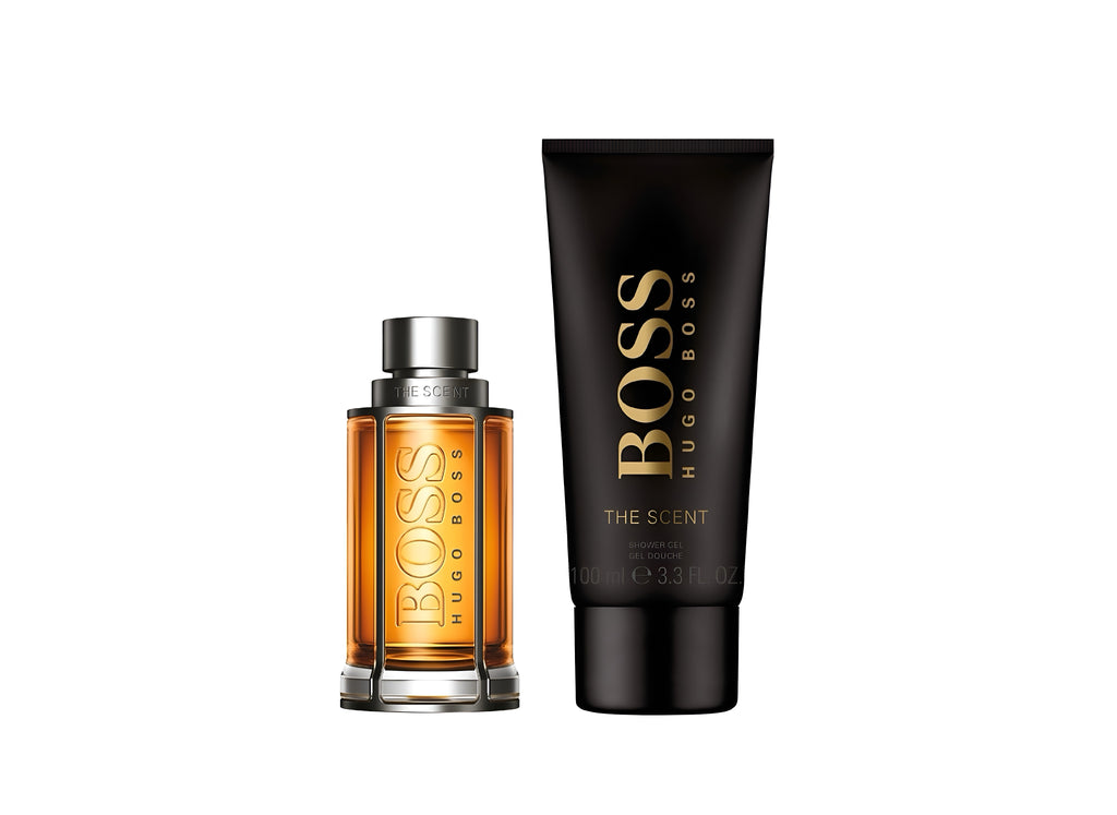 HUGO BOSS The Scent Geschenkset Herren – EdT 50 ml + Duschgel + Kulturbeutel
