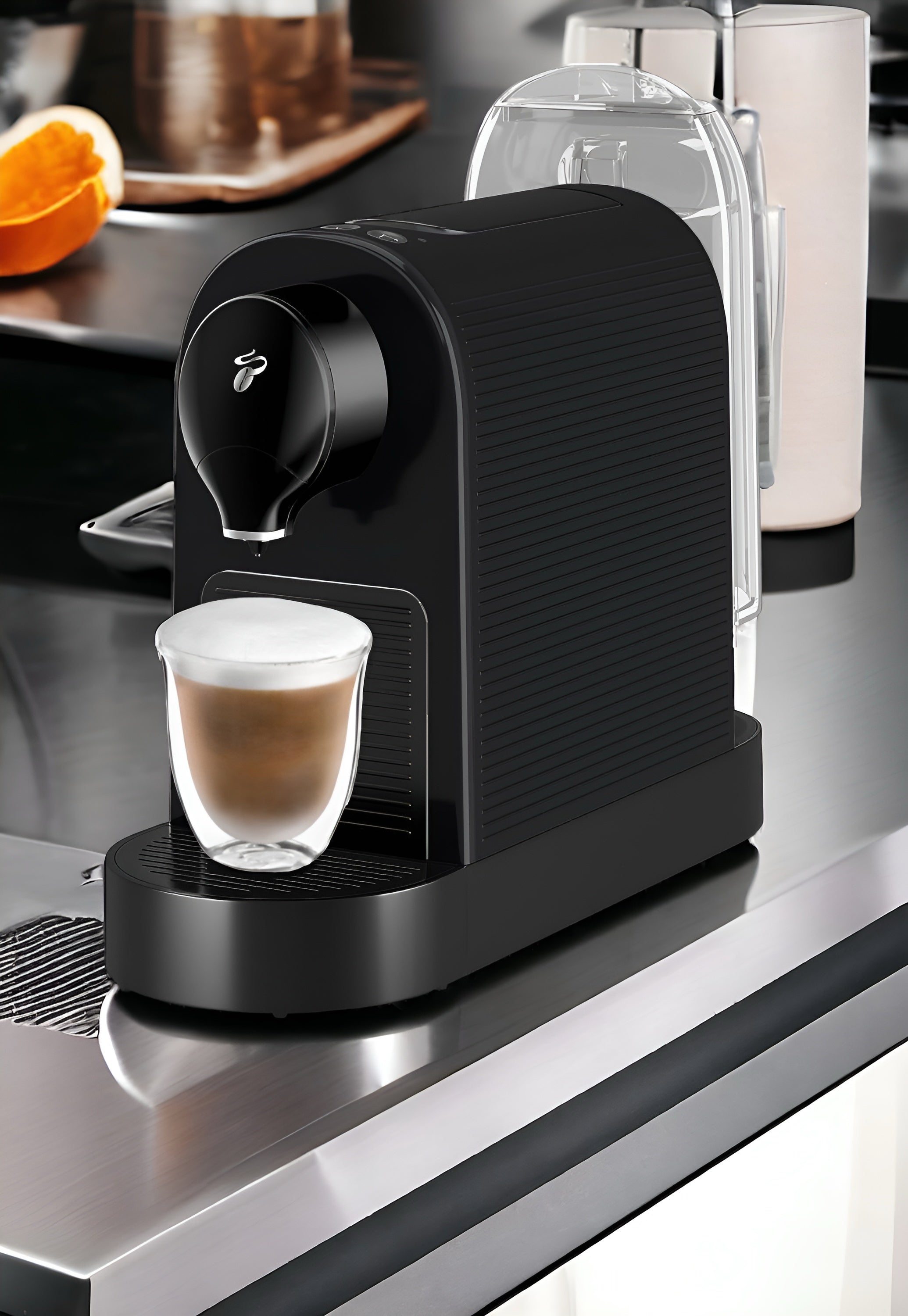 Tchibo Cafissimo Pure plus Kapselmaschine Schwarz + 50 Kapseln