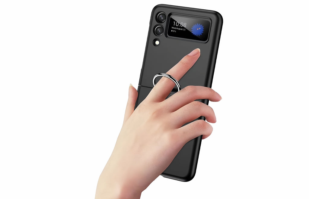 Handyhülle Samsung Galaxy Z Flip 3 mit Ring – Schwarz PC