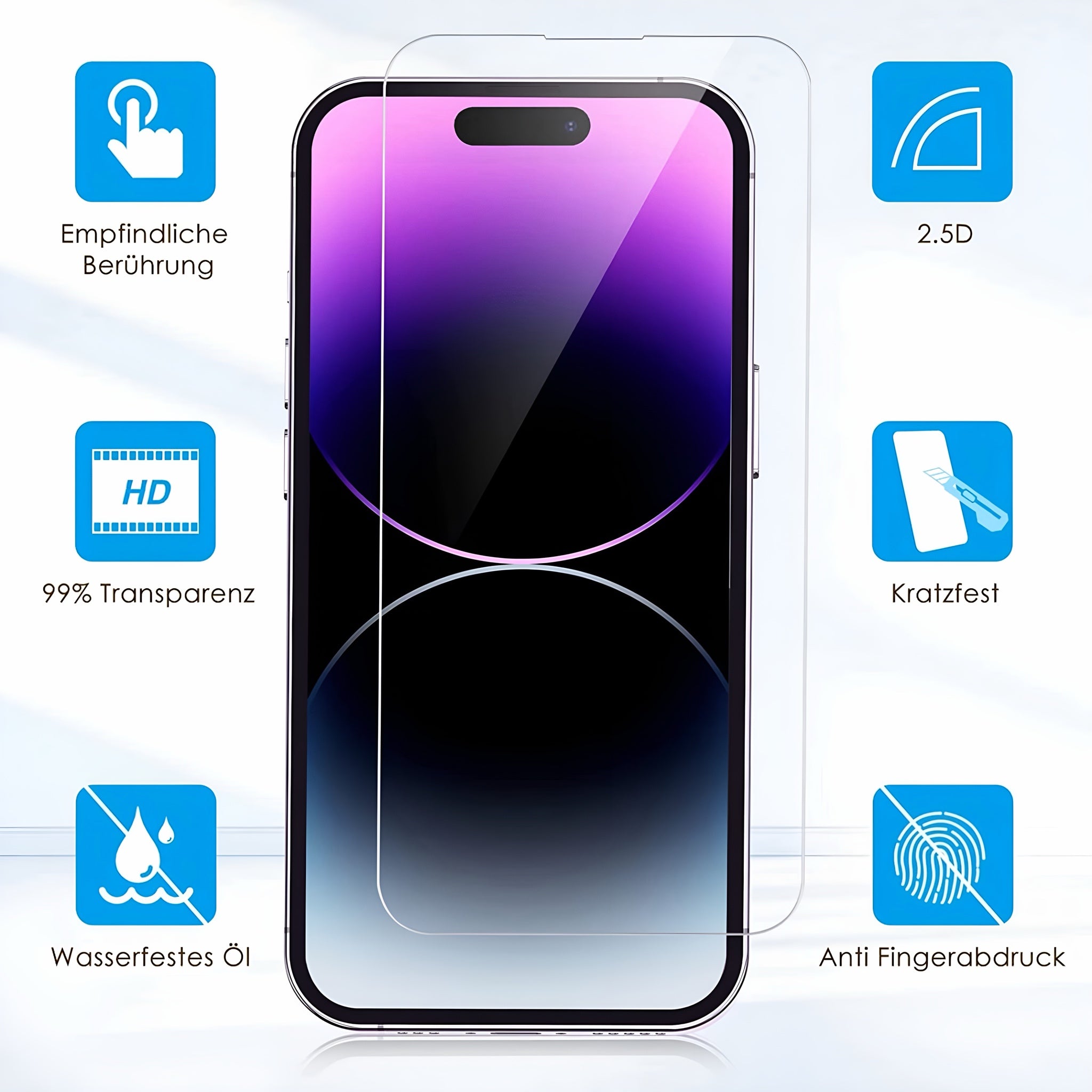 Displayschutzglas für iPhone 11 Pro Max – 2 Stück 9H Hartglas Kratzfest & Transparent