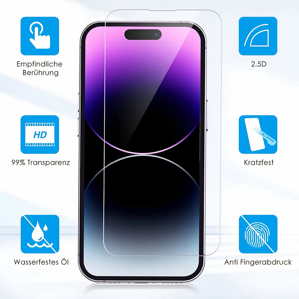 Displayschutzglas für iPhone XS Max – 2 Stück 9H Hartglas Kratzfest & Transparent