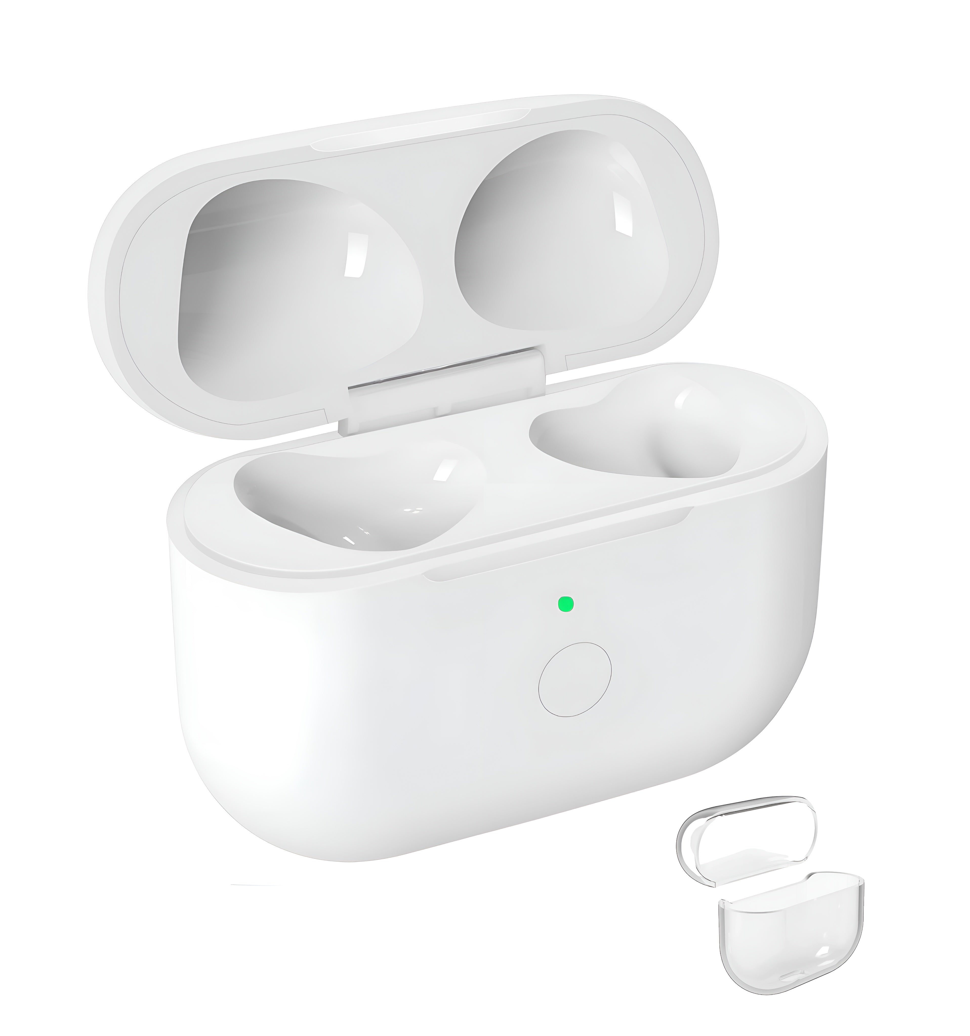 Ladecase für AirPods 3. Generation – Wireless Charging Case mit Transparente Schutzhülle