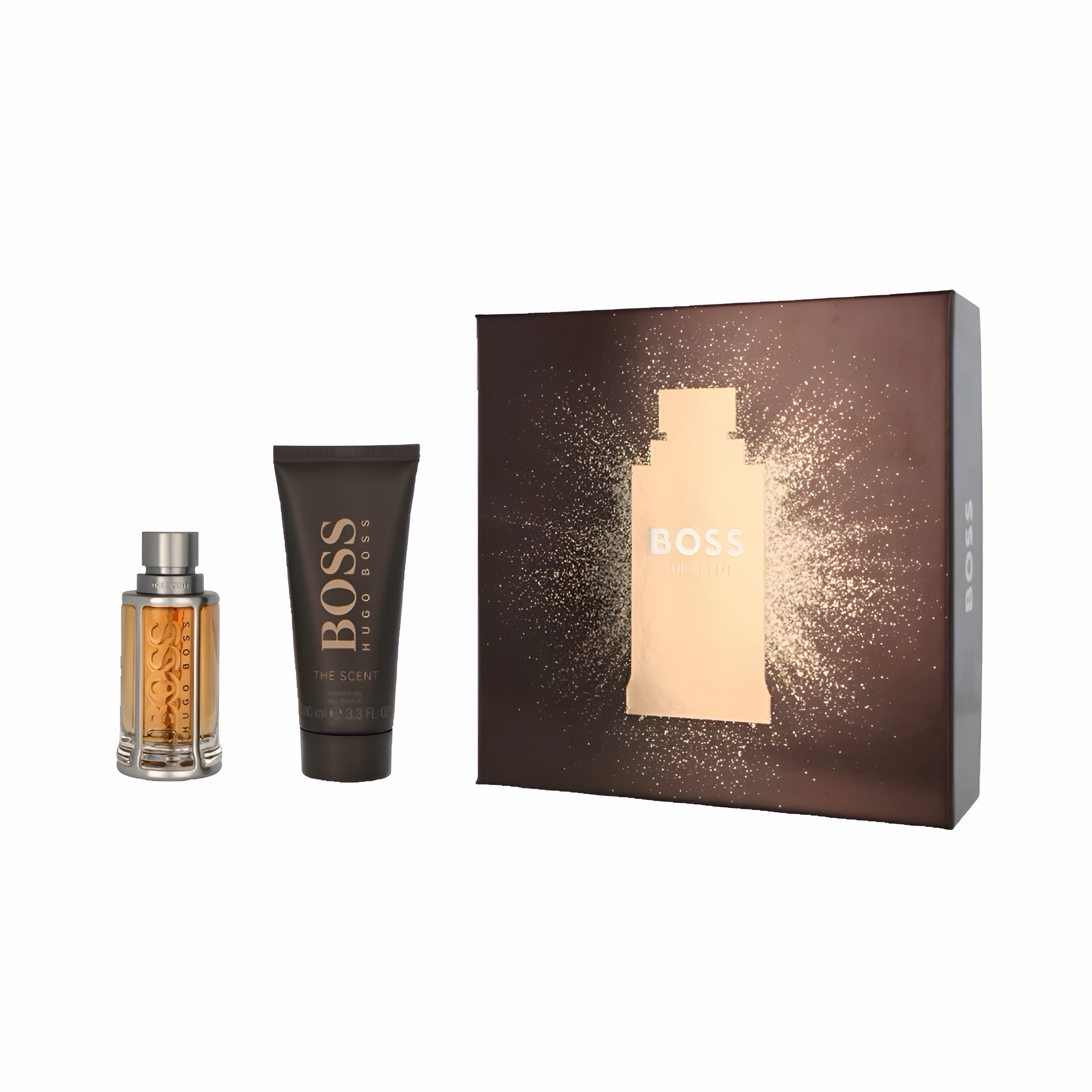 HUGO BOSS The Scent Geschenkset Herren – EdT 50 ml + Duschgel + Kulturbeutel