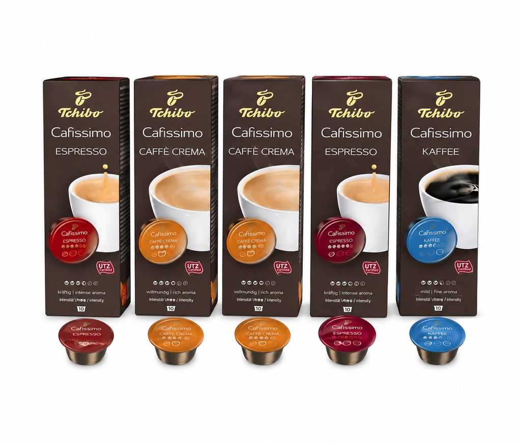 Tchibo Cafissimo Pure plus Kapselmaschine Grau + 50 Kapseln