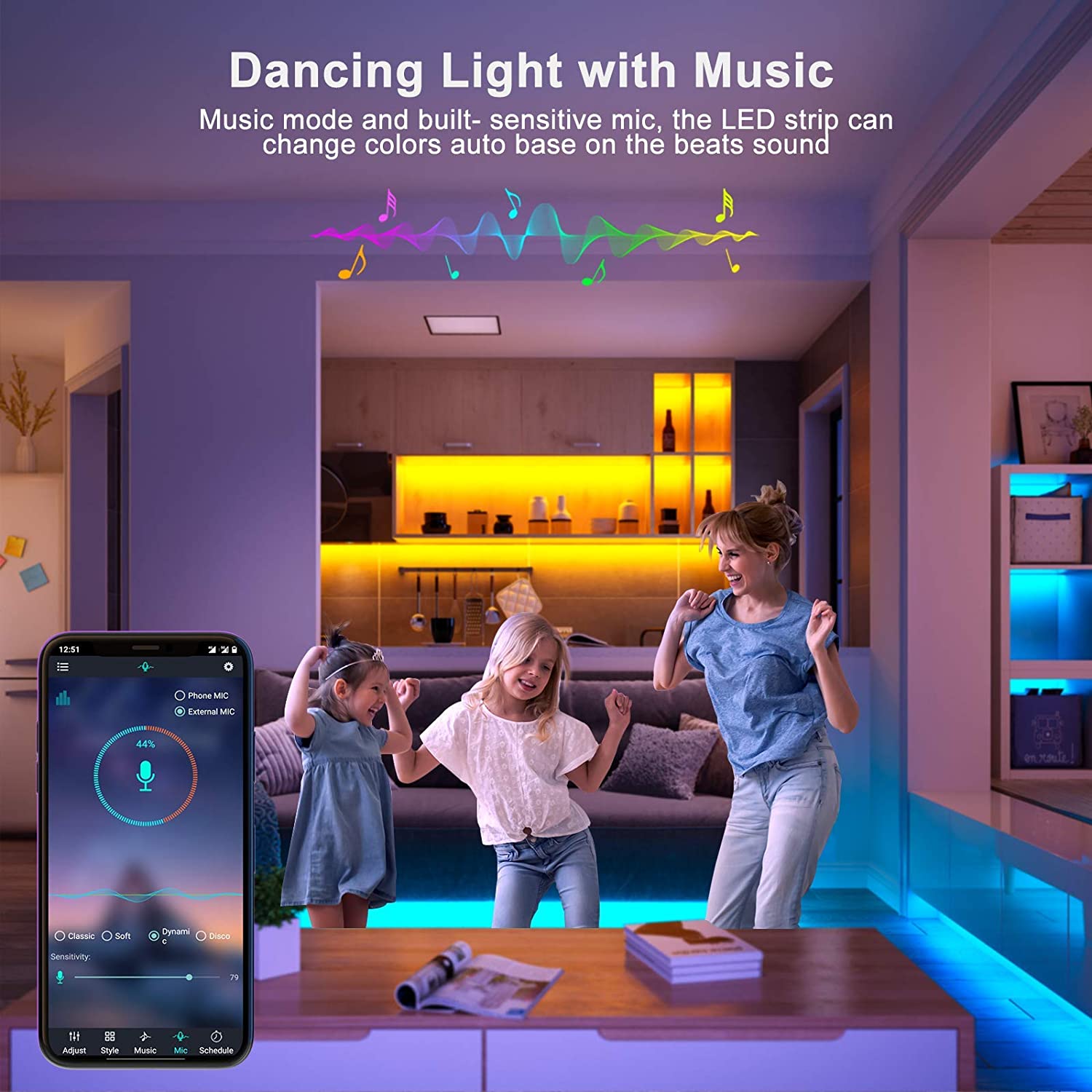 LED Band RGB dimmbar 10 m – Lichtkette mit Fernbedienung