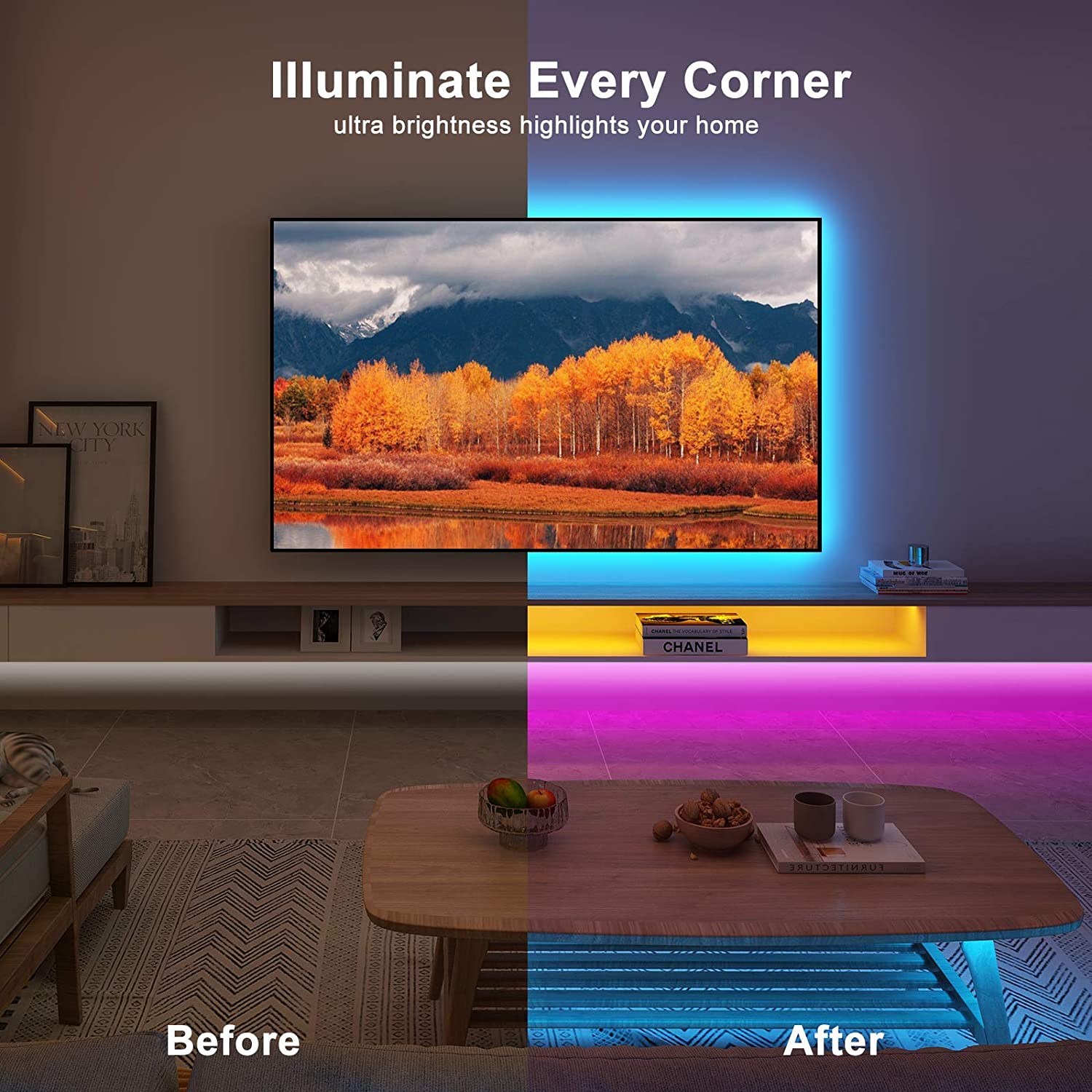 LED Band RGB dimmbar 10 m – Lichtkette mit Fernbedienung