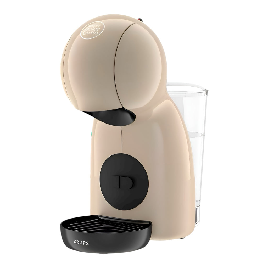 KRUPS Nescáfe Dolce Gusto Piccolo XS Kapselmaschine Taupe – 15 Bar inkl. 3 Espresso Tassen & Kapselhalter