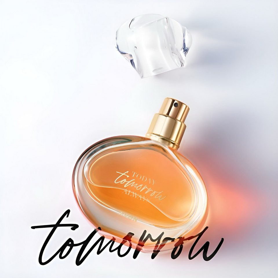 AVON Cosmetics Eau de Parfum TTA TOMORROW Spray 50ml, Körperlotion 125ml, Taschenspray 10ml, 1-tlg., Langanhaltender Duft, Duftprobe inklusive, Parfüm für Damen